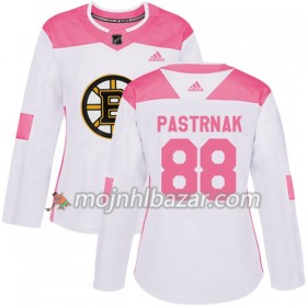 Dresovi Boston Bruins David Pastrnak 88 Adidas 2017-2018 Bijela Narančasta Fashion Authentic - Ženska